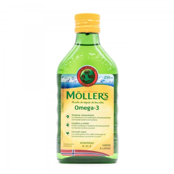 MOLLER'S ACEITE DE BACALAO SABOR LIMON 250 ML