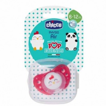 CHUPETE SILICONA CHICCO PHYSIO AIR POP FRIENDS 6-12 MESES