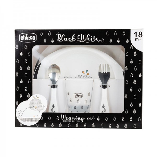 SET COMIDA B&W BALLENAS +18M