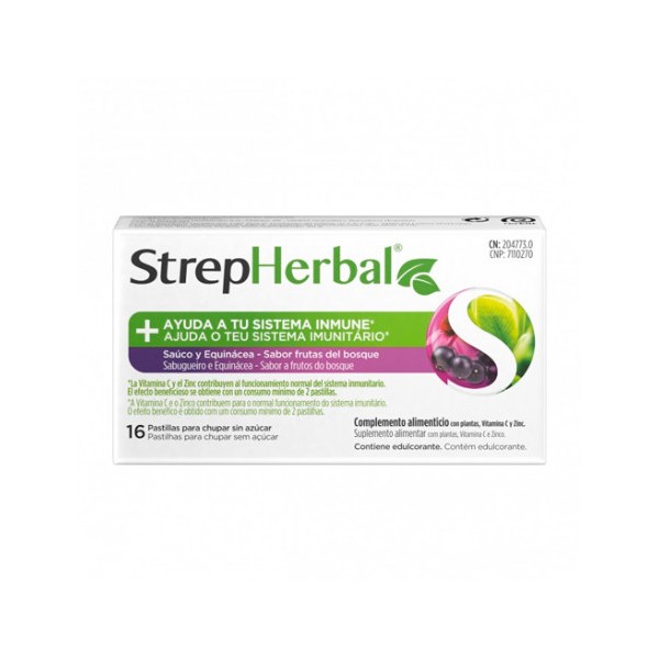 Strepherbal Sauco y Equinácea 16 Pastillas