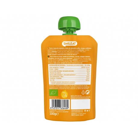 SMILEAT POUCH ALMENDRA, MANGO Y PIÑA 100GR