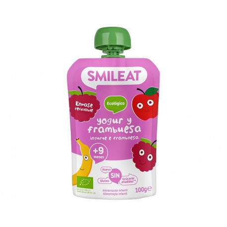SMILEAT POUCH YOGUR Y FRAMBUESA 100GR