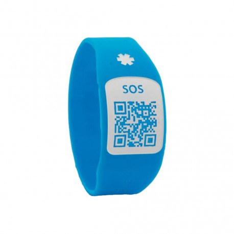 PULSERA IDENTIFICACION SILINCODE QR  AZUL T- S