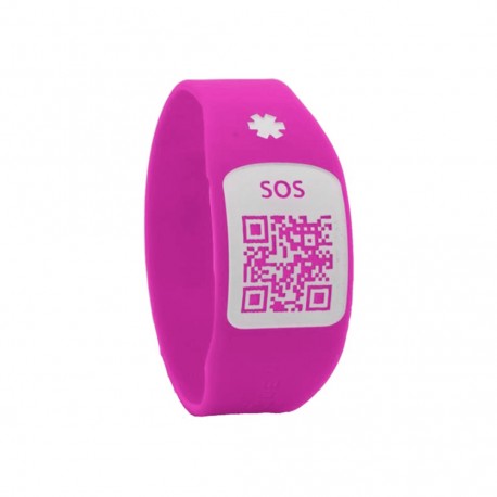 PULSERA IDENTIFICACION SILINCODE QR  ROSA T-S