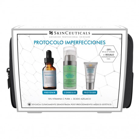 Skinceuticals Cofre Silymarin CF 30ml + Phyto A+ Brightening 30ml + Advanced Brightening UV 15ml