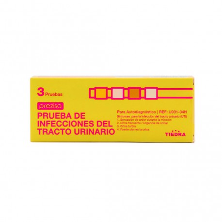 Tiedra Test de Detección Infección de Orina 3 Tiras