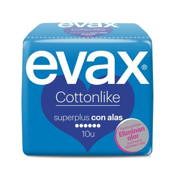 COMPRESAS EVAX COTTONLIKE ALAS SUPERPLUS 10 UD.