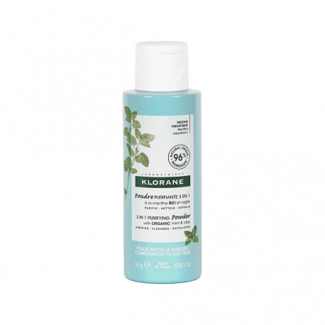 Klorane Polvo Purificante 3 en 1 Menta BIO y Arcilla 50 g