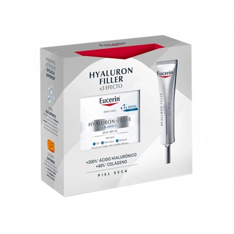 Eucerin Tratamiento Antiarrugas: Hyaluron-Filler 3xEffect Crema Día + Regalo Hyaluron-Filler 3xEffect Contorno de Ojos