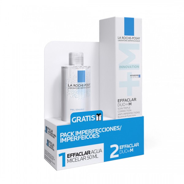 La Roche Posay Effaclar Duo + M 40ml + Agua Micelar Pieles Grasas 50ml