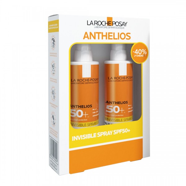 Anthelios SPF 50+ Spray Invisible 200 ml X 2 (40% dto 2ª und)
