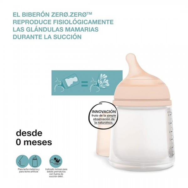 Suavinex Zero Zero Biberón Anticólico Silicona +3 Meses 270 ml