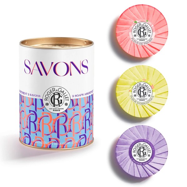 Roger&Gallet Jabones Perfumados Fleur de Figuier + Fleur d'Osmantus + Lavande Royale 100 g
