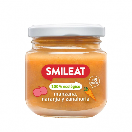 Smileat Tarrito Manzana, Naranja y Zanahoria 130 g