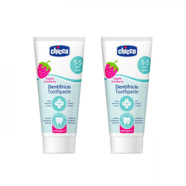 Chicco Pasta Dental 1-5 años Fresa 2x50 ml