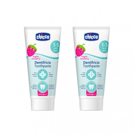 Chicco Pasta Dental 1-5 años Fresa 2x50 ml