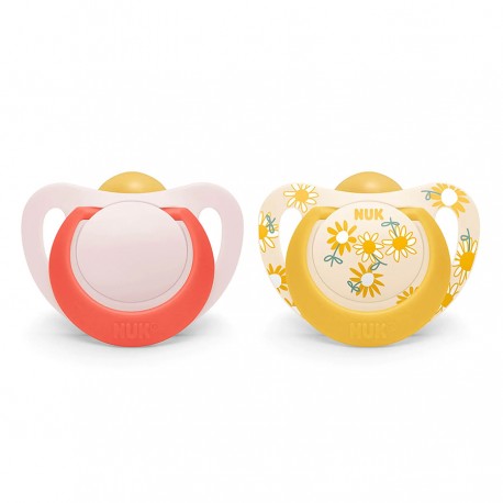 NUK Star Chupete Latex 6-18 Meses 2 Unidades