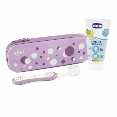 Chicco Set Cuidado bucal 6-36 meses Lila