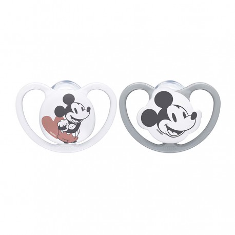 NUK Space Chupete Silicona Mickey 6-18 meses 2 unidades