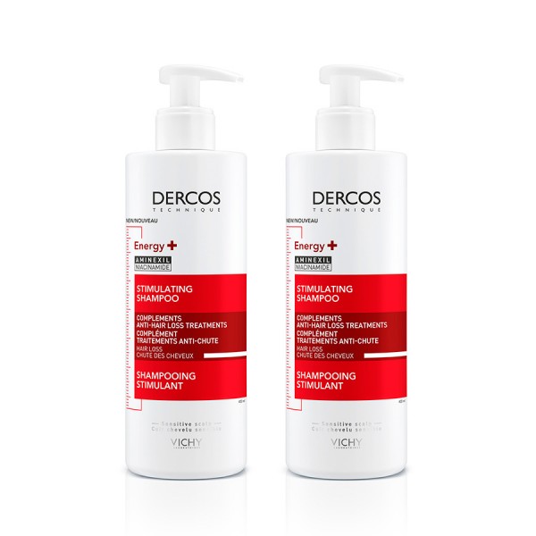 Dercos Energy+ Champú Estimulante 400 ml x2 unidades