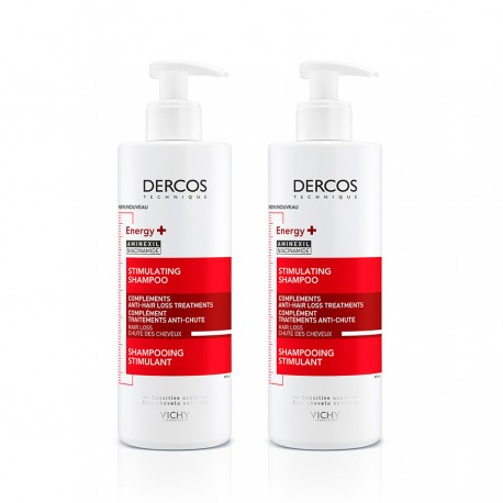 Dercos Energy+ Champú Estimulante 400 ml x2 unidades