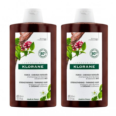 Klorane Champú a la Quinina 400 ml x 2 unidades