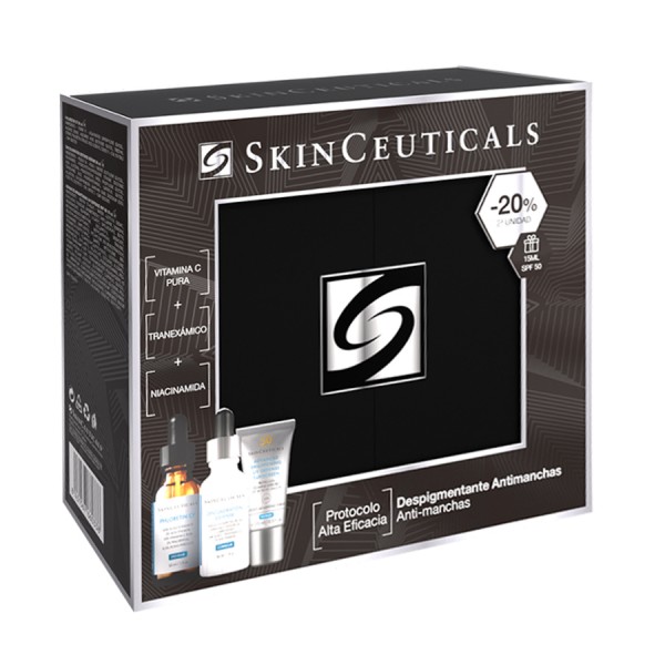Skinceuticals Cofre Phloretin CF 30 ml + Discoloration Defense 30 ml+ Advanced Brightening 15 ml