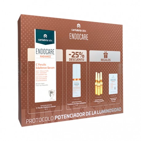 Endocare Radiance pack Serum C Ferulic Edafence + Contorno Ojos + Regalos