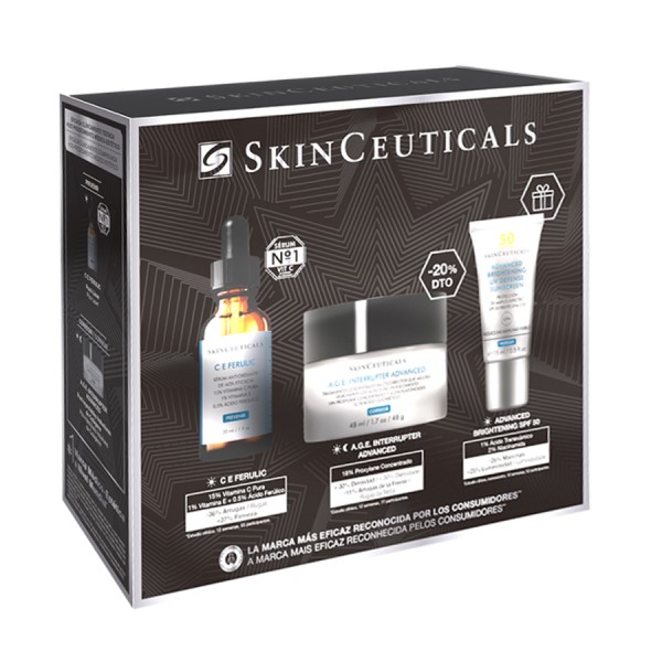 Skinceuticals Cofre C E Ferulic 30 ml + AGE Interrupter 48 ml + Advanced Brightening 15 ml