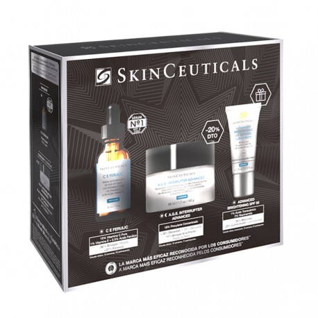 Skinceuticals Cofre C E Ferulic 30 ml + AGE Interrupter 48 ml + Advanced Brightening 15 ml
