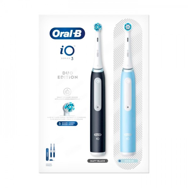 Oral-B Cepillo Eléctrico IO 3 Duo Edition Negro y Azul Pack de 2