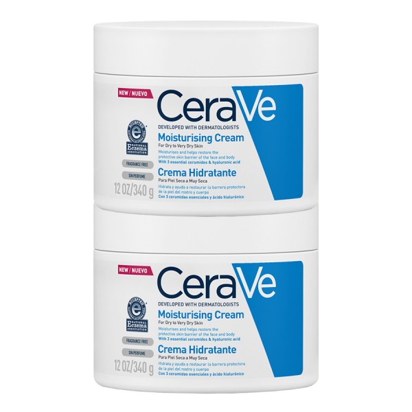 CeraVe Crema Hidratante Piel Seca 340 g Duplo Ahorro