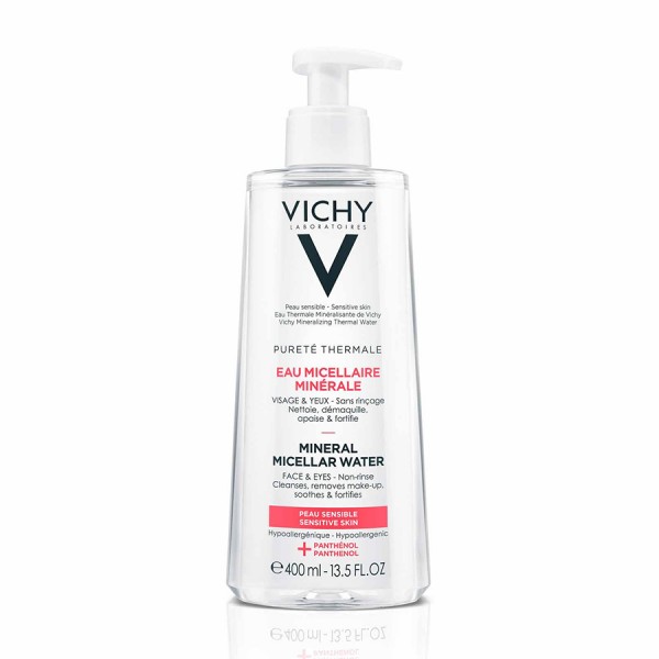 Vichy Pureté Thermale Agua Micelar Pieles Sensibles Cara y Ojos 400 ml