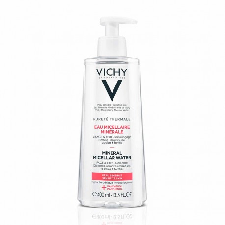 Vichy Pureté Thermale Agua Micelar Pieles Sensibles Cara y Ojos 400 ml