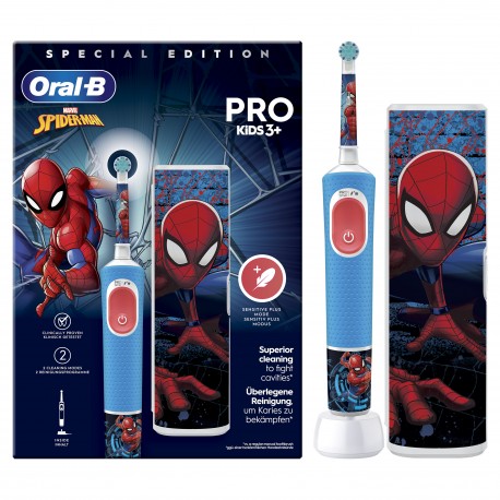 Cepillo Eléctrico Oral-B Pro Kids Spiderman con Estuche