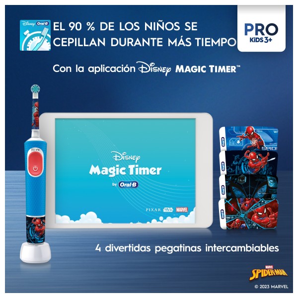 Cepillo Eléctrico Oral-B Pro Kids Spiderman con Estuche