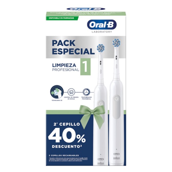 Oral-B Cepillo Eléctrico Profesional 1 (2 Unidades)