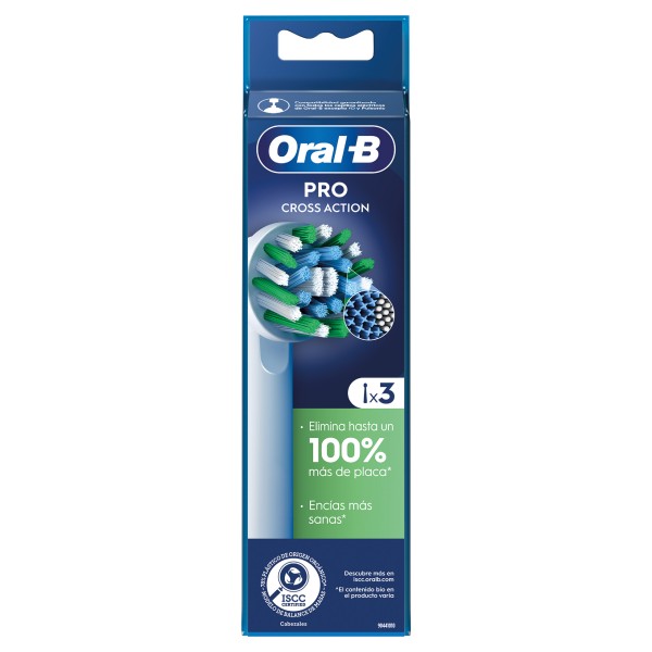 Oral-B Recambio Cepillo Eléctrico Cross Action 3 Cabezales