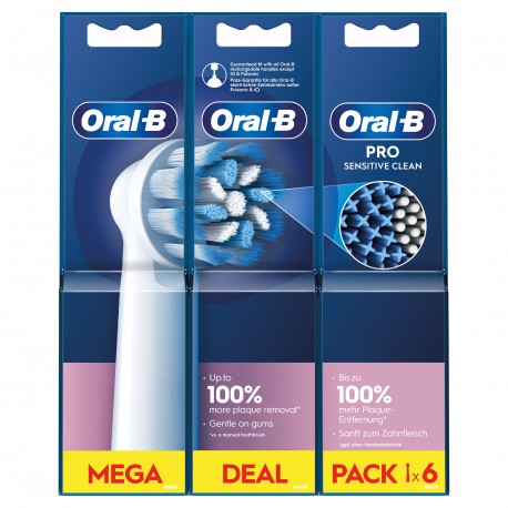Oral-B Recambio Cepillo Eléctrico Sensitive Clean 6 Cabezales