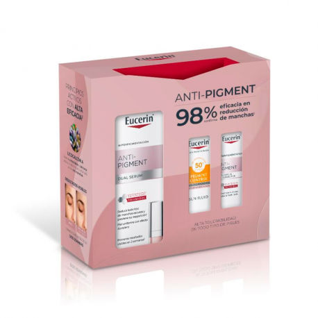 Eucerin Tratamiento Antimanchas: Dual Sérum Anti-Pigment + Regalo Anti Pigment Contorno + Regalo Pigment Control FPS50
