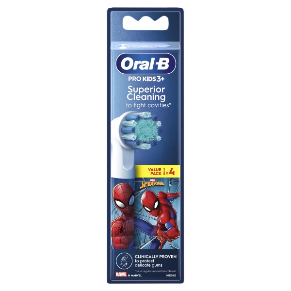 Oral-B Recambio Cepillo Infantil Spiderman 4 unidades