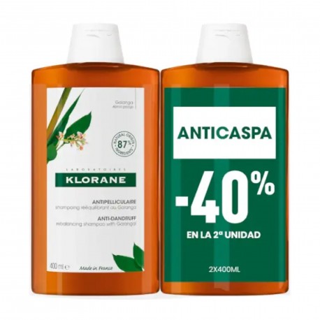 Klorane Champú Galanga 400 ml x 2 (2ª ud 40%)