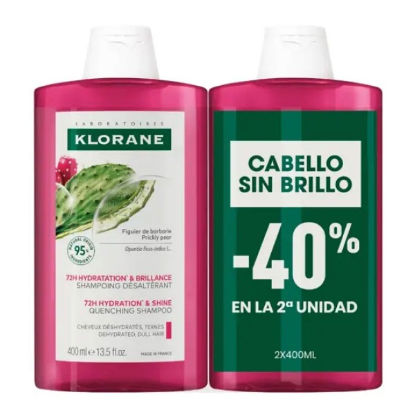 Klorane Champú Higo de Barbaria 400 ml x2 (2ª ud 40%)