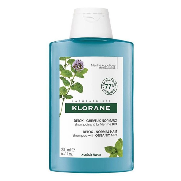 Klorane Champú Detox Menta Acuática BIO 200 ml