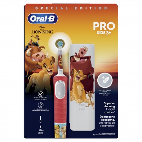 Cepillo Eléctrico Oral-B Pro Kids El Rey Leon con Estuche