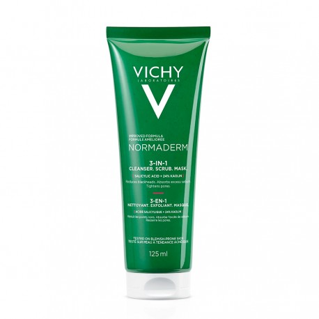 Vichy Normaderm 3 en 1 Exfoliante Limpiador Mascarilla 125 ml