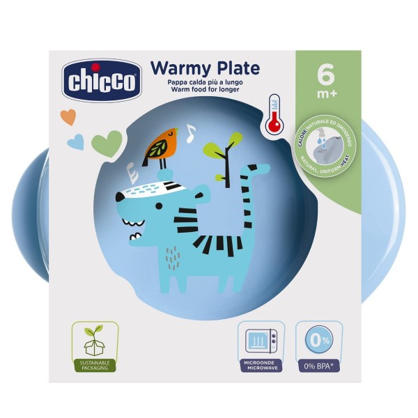 Chicco Plato Térmico +6 Meses Azul
