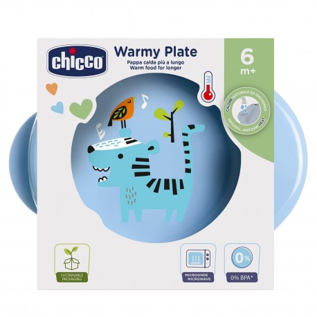 Chicco Plato Térmico +6 Meses Azul