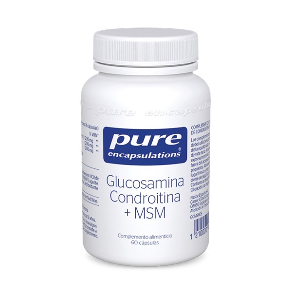 Pure Encapsulations Glucosamina Condroitina +MSM 60 Cápsulas