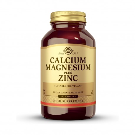 Solgar Calcio Magnesio y Zinc 250 Comprimidos